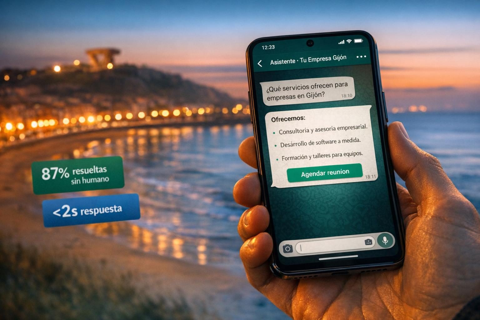 Chatbots IA en Gijón — Chatbots con IA para Empresas en Gijón — Atención 24/7