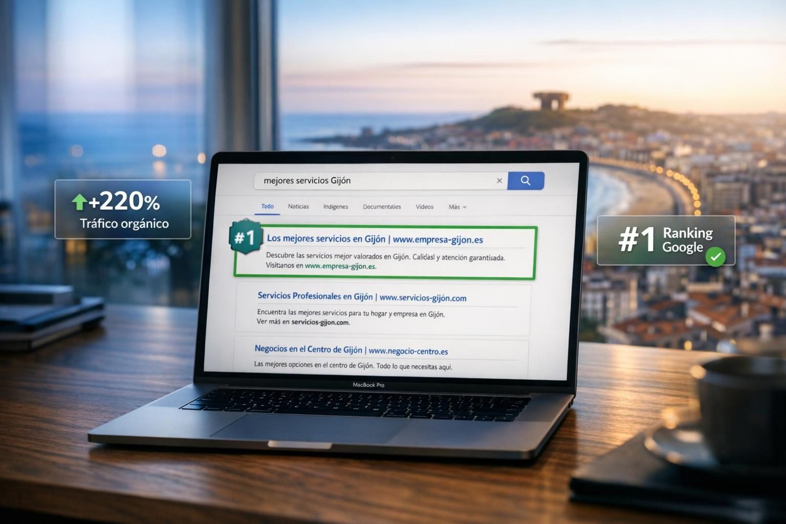 SEO en Gijón — Ranking #1 en Google para "mejores abogados Gijón"